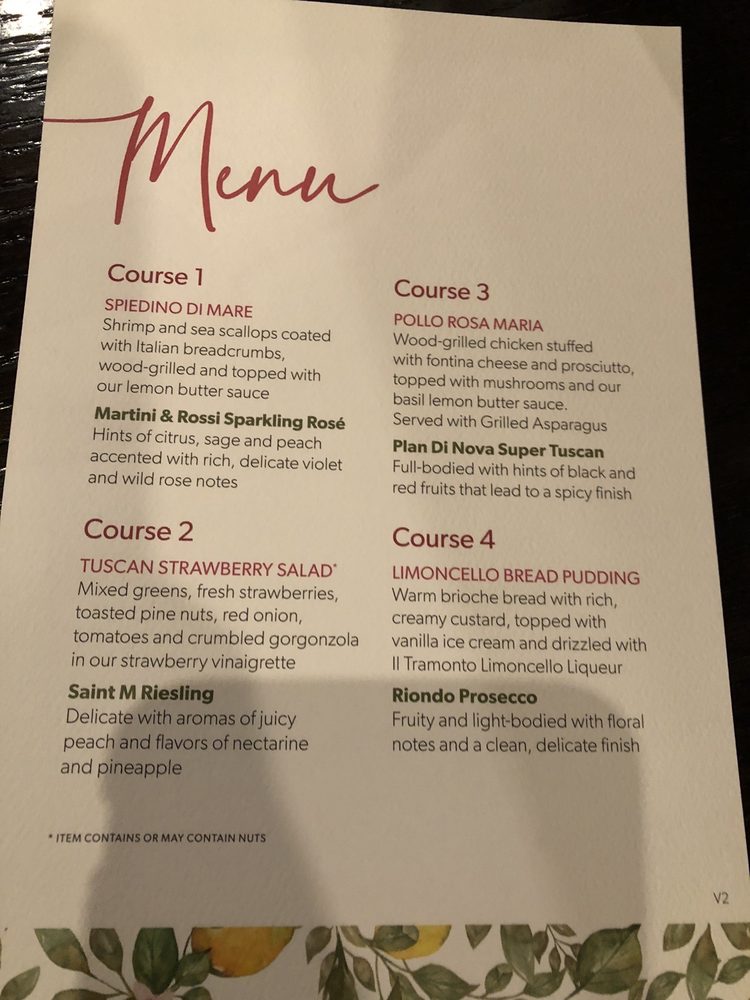 Carrabba's Italian Grill Photo Menu 6