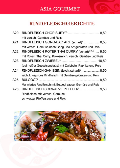 Asia Gourmet Photo Menu 10