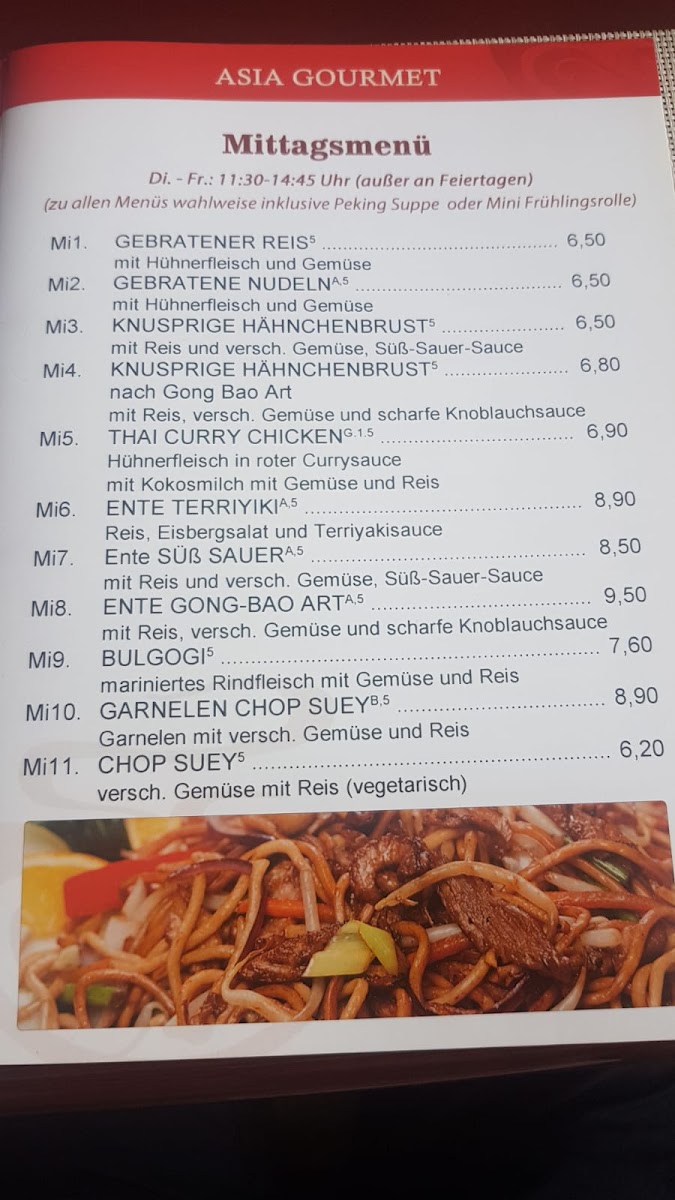 Asia Gourmet Photo Menu 4
