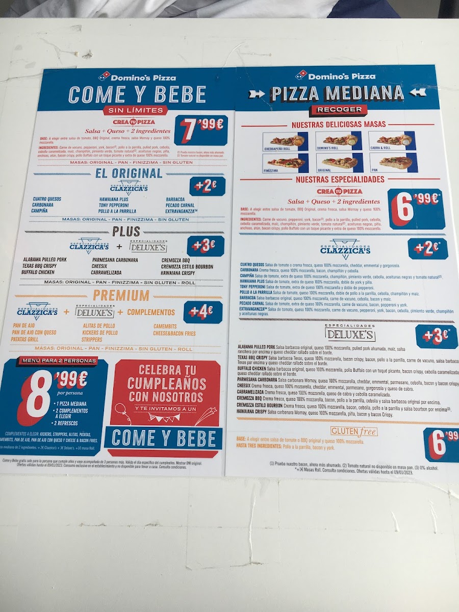Domino's Pizza Photo Menu 2