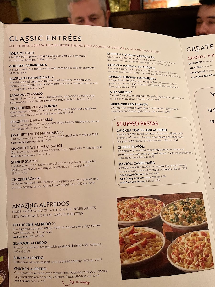 Olive Garden Italian Restaurant Photo Menu 1