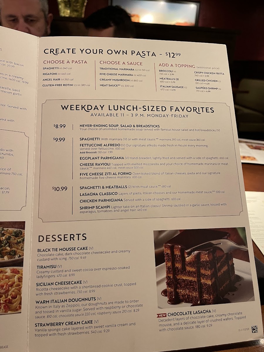 Olive Garden Italian Restaurant Photo Menu 6