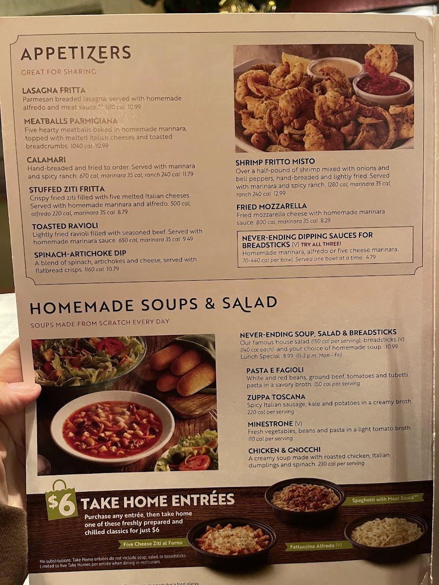 Olive Garden Italian Restaurant Photo Menu 7