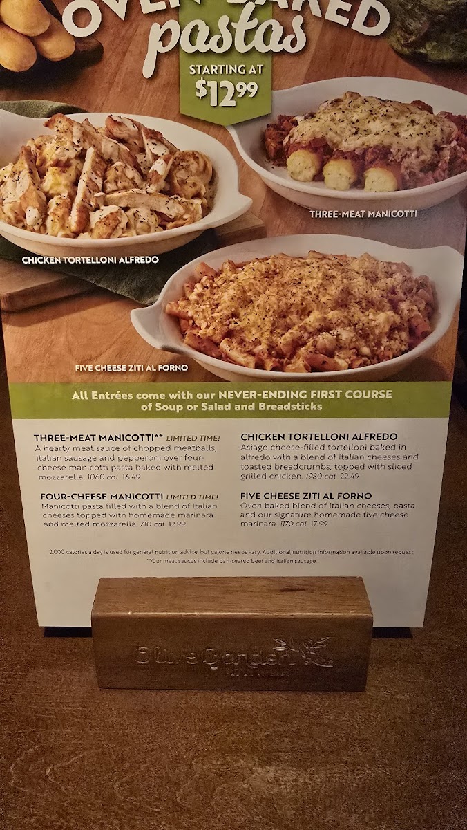 Olive Garden Italian Restaurant Photo Menu 8