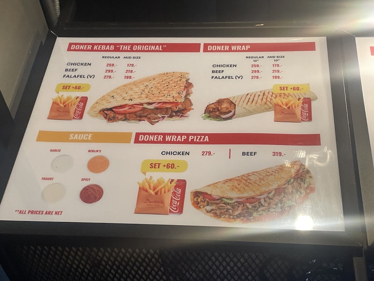 Berlin's Doner Kebab Photo Menu 3