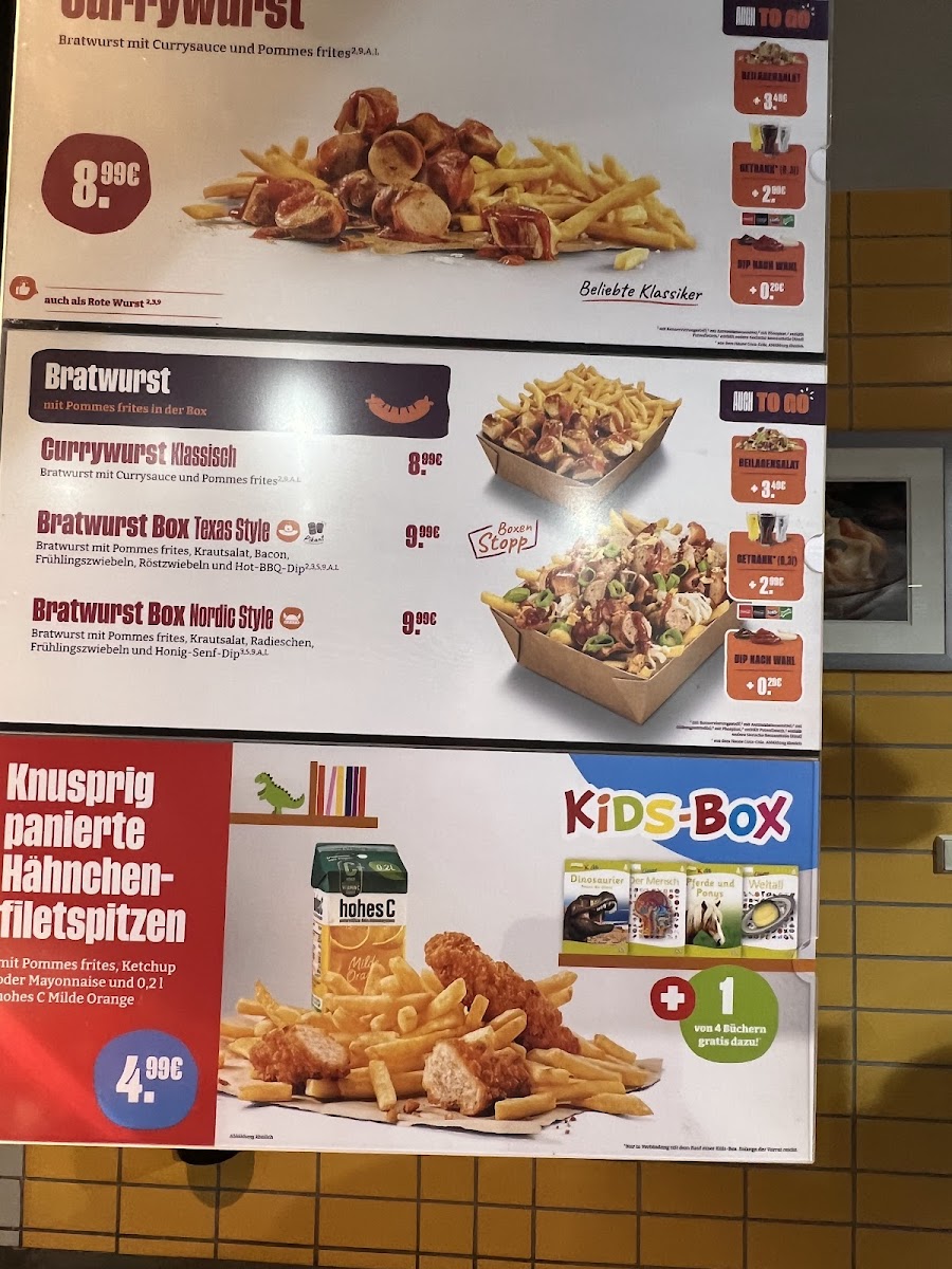 Tank & Rast Gastronomie Photo Menu 1