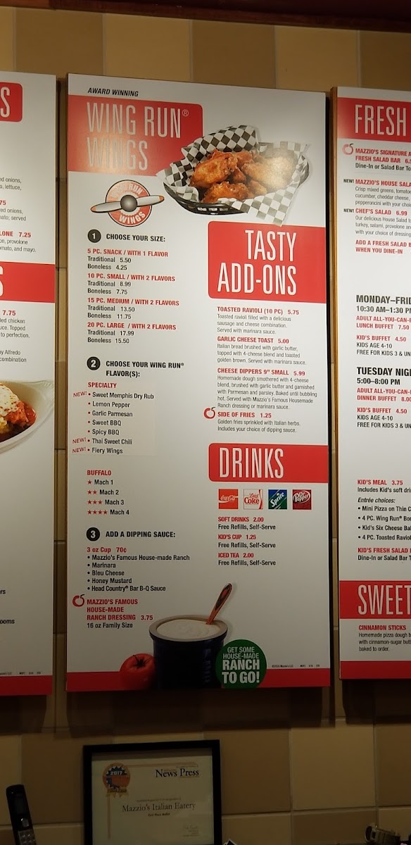 Mazzio’s Pizza & Wings Photo Menu 5