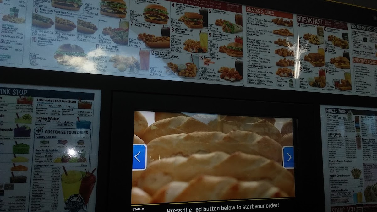 Sonic Drive-In Photo Menu 1