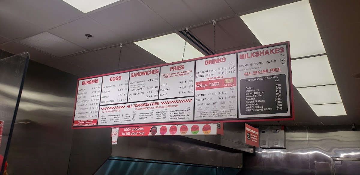 Five Guys Photo Menu 1