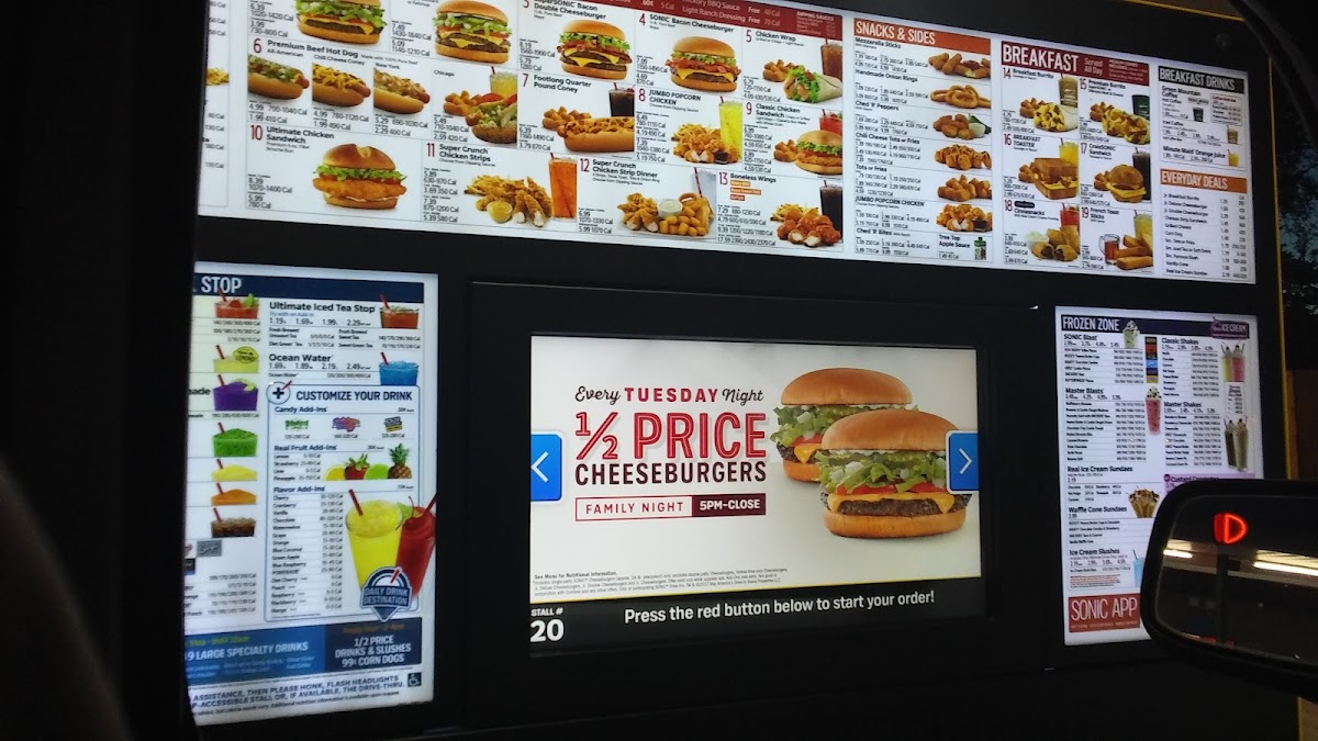 Sonic Drive-In Photo Menu 2