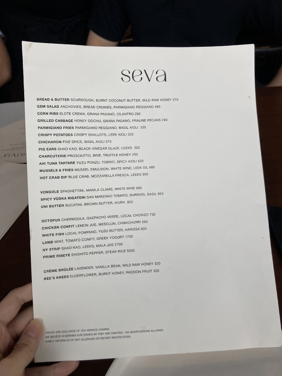 seva Photo Menu 9