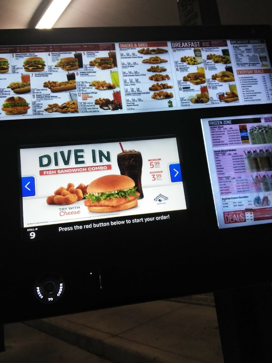 Sonic Drive-In Photo Menu 3