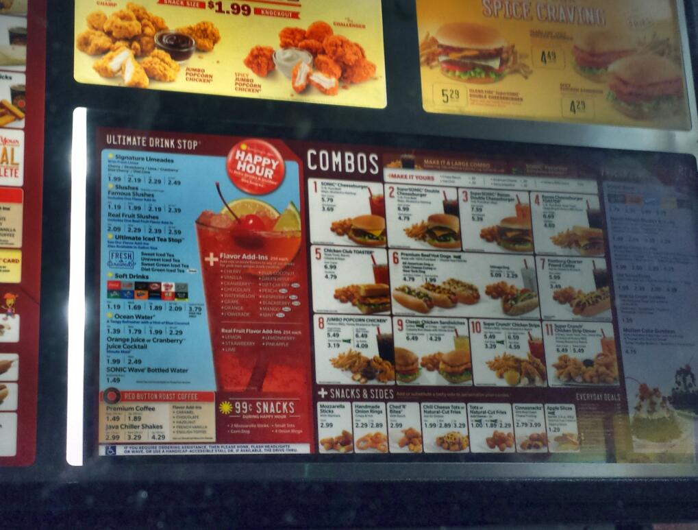 Sonic Drive-In Photo Menu 5