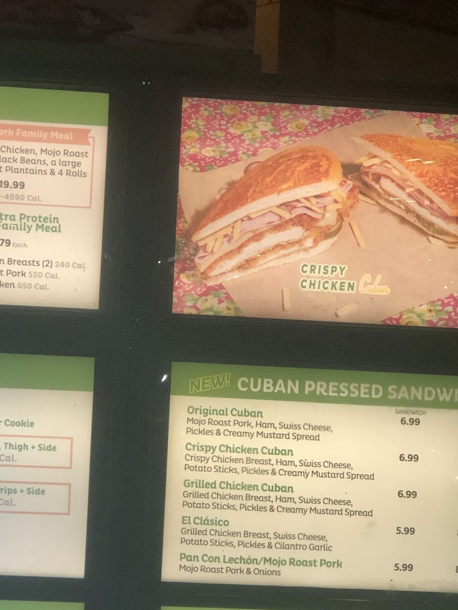 Pollo Tropical Photo Menu 1