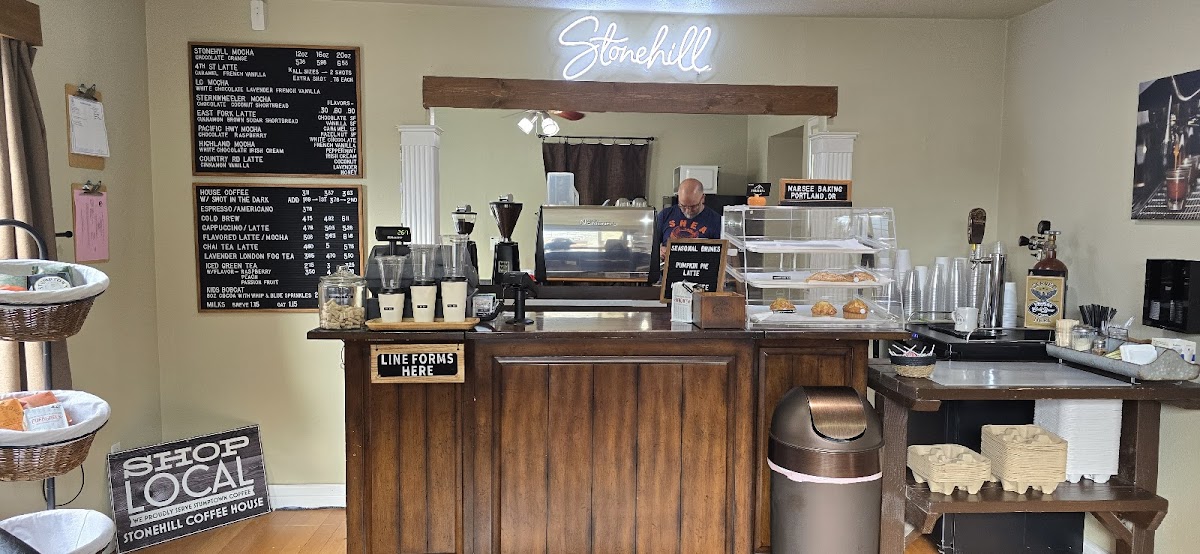 Stonehill Coffee House. (Sorry No call ahead orders)