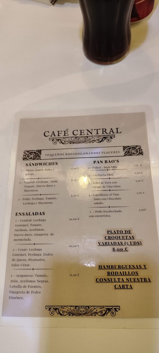 Bar Central Photo Menu 4
