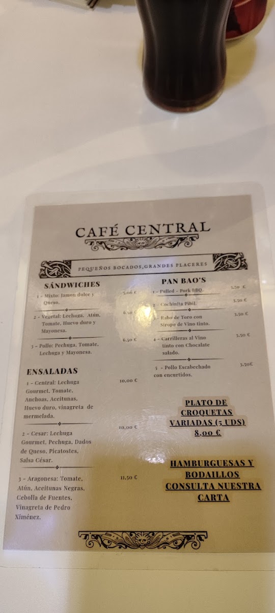 Bar Central Photo Menu 5
