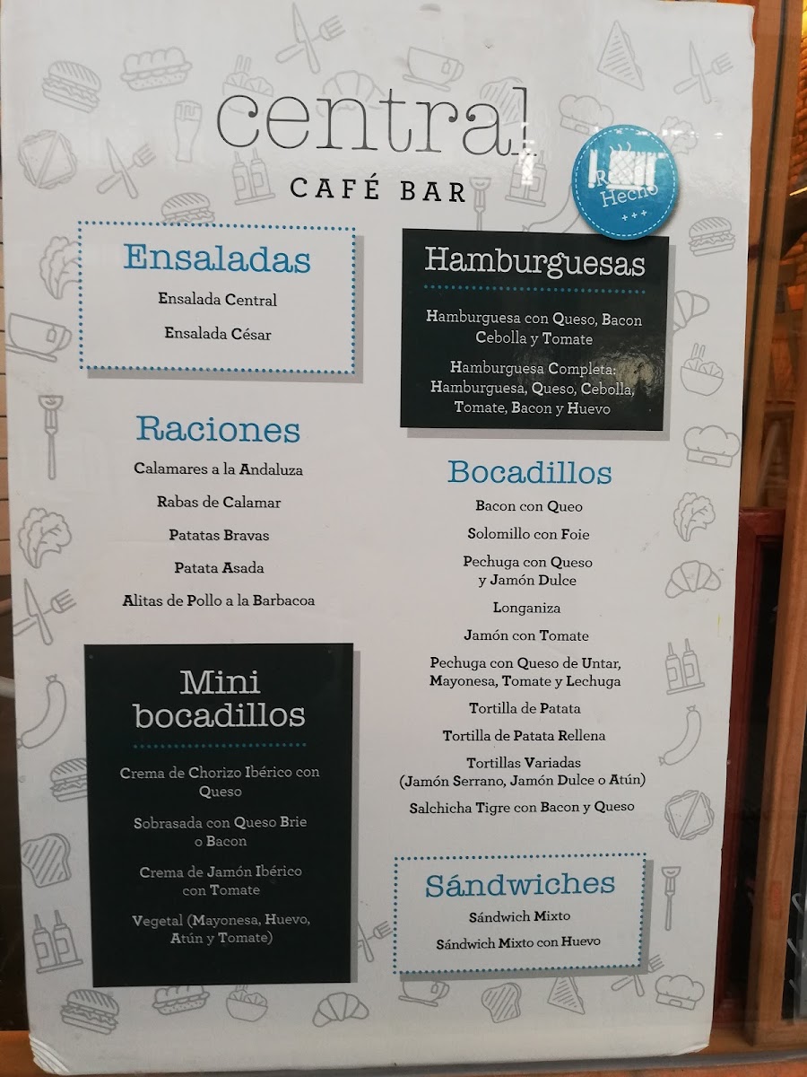Bar Central Photo Menu 8