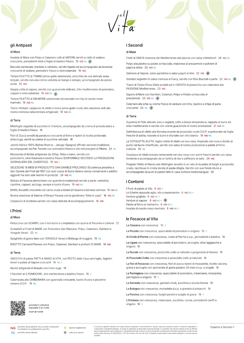 al VITA Restaurant & Cafè Photo Menu 1