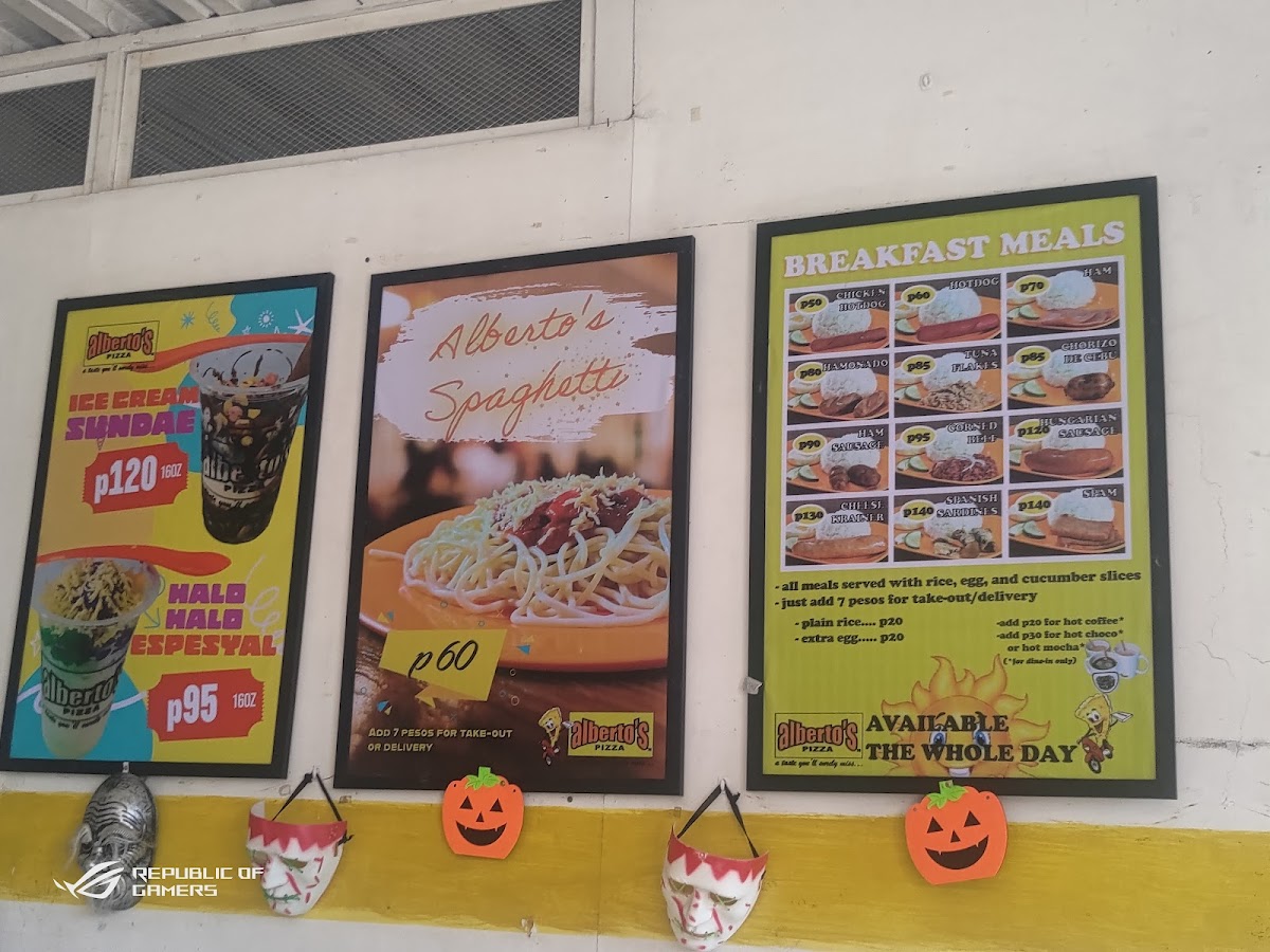 Alberto's Pizza Photo Menu 1
