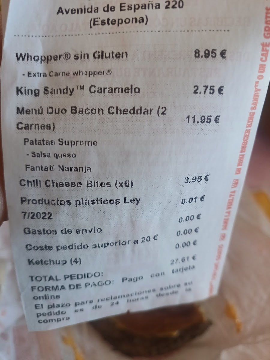 Burger King Photo Menu 2