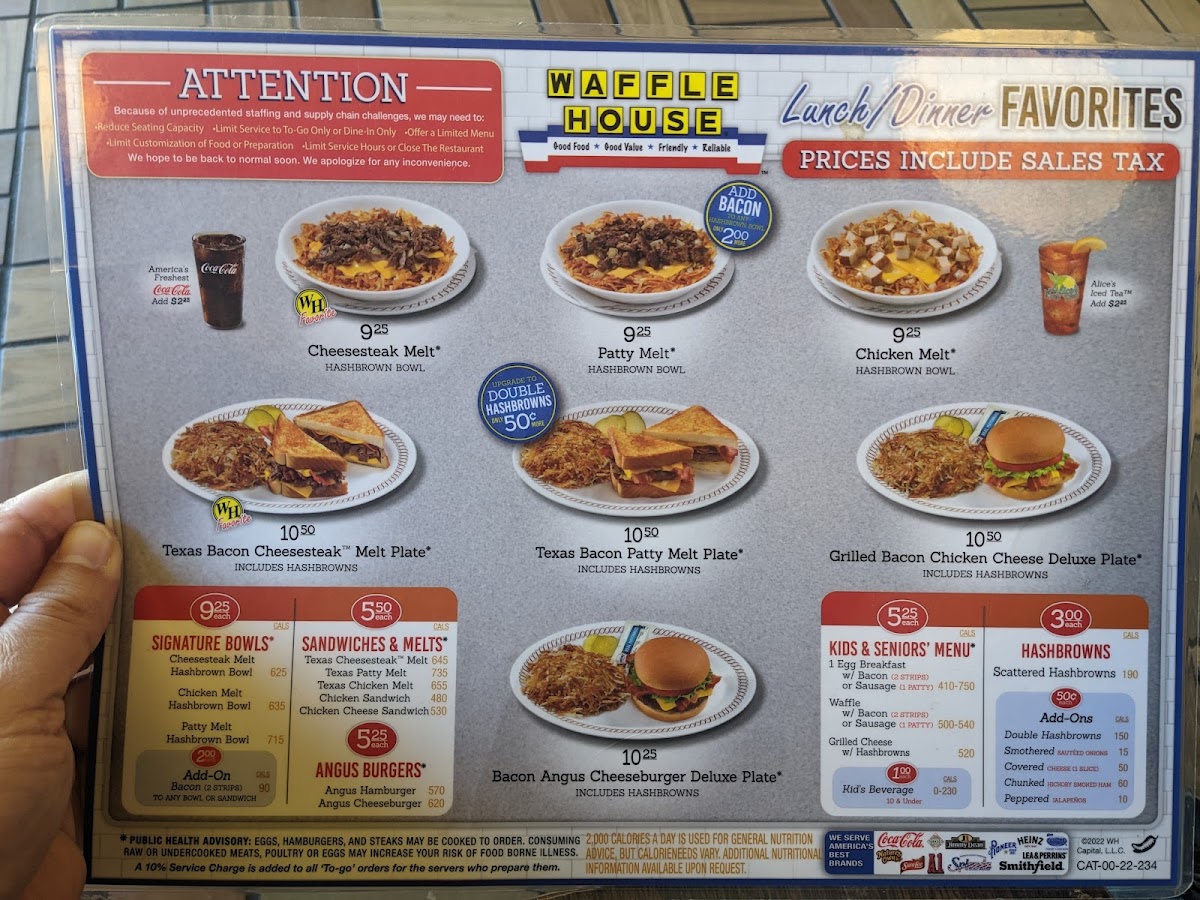 Waffle House Photo Menu 2