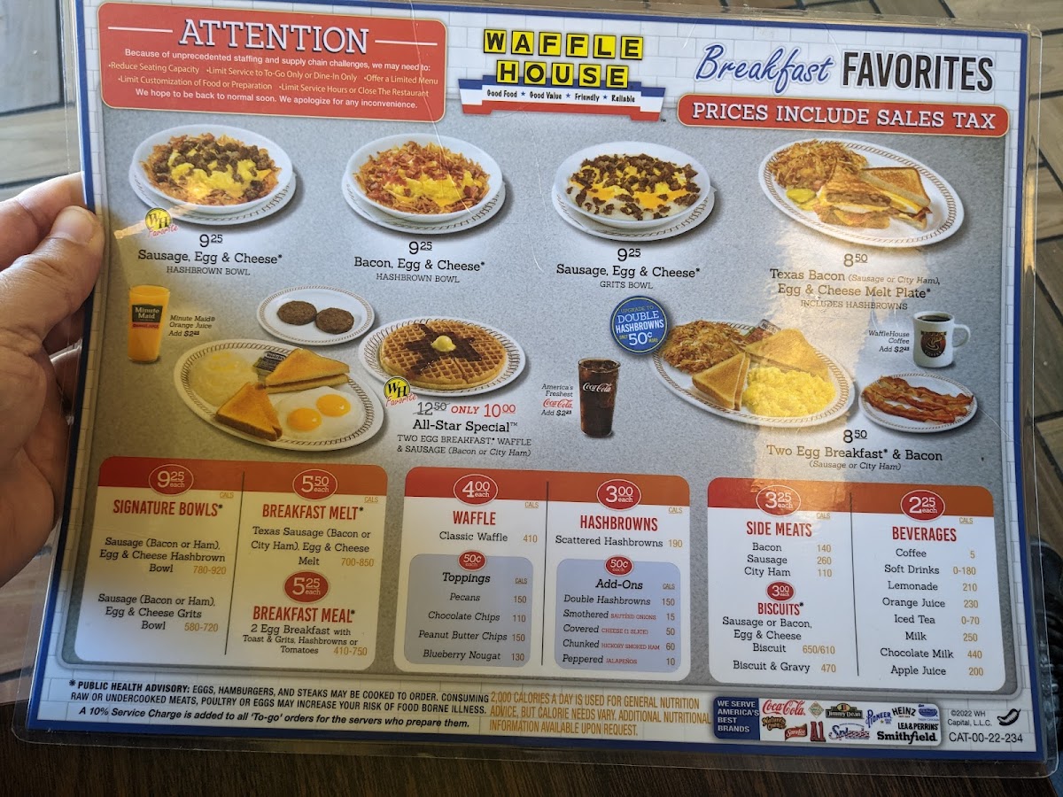 Waffle House Photo Menu 3