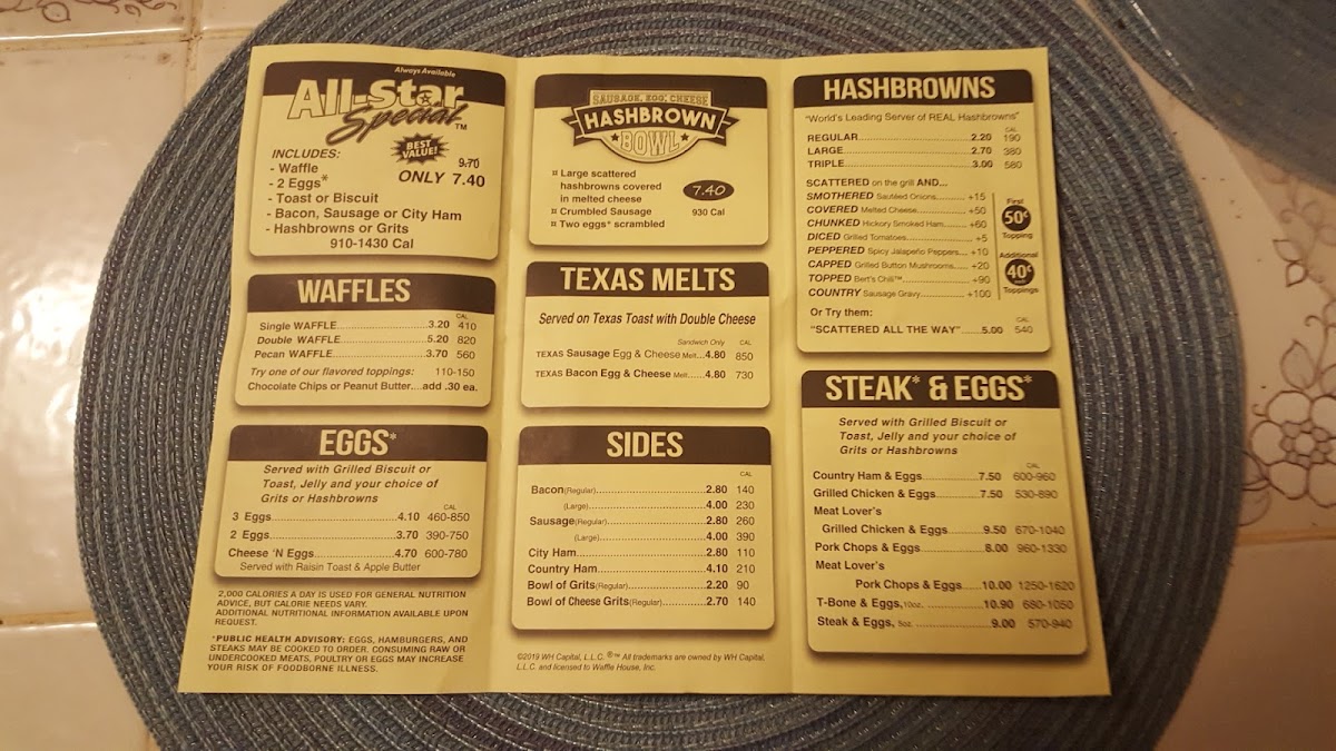 Waffle House Photo Menu 5