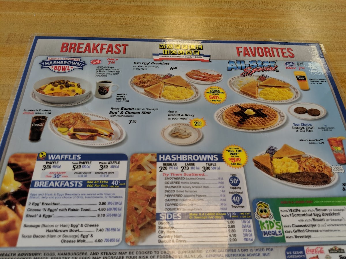 Waffle House Photo Menu 6