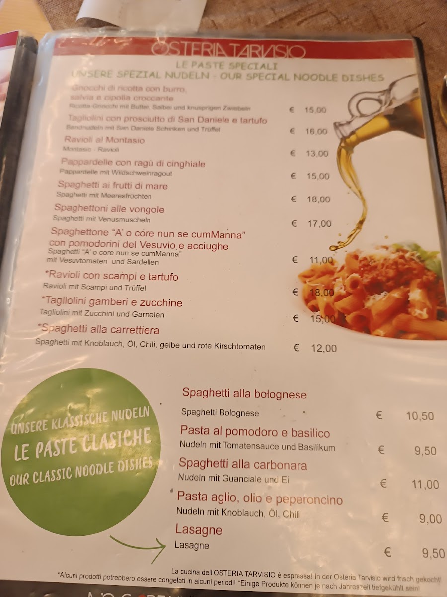 Osteria Tarvisio Photo Menu 1