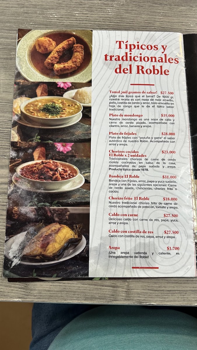 El Roble Photo Menu 10