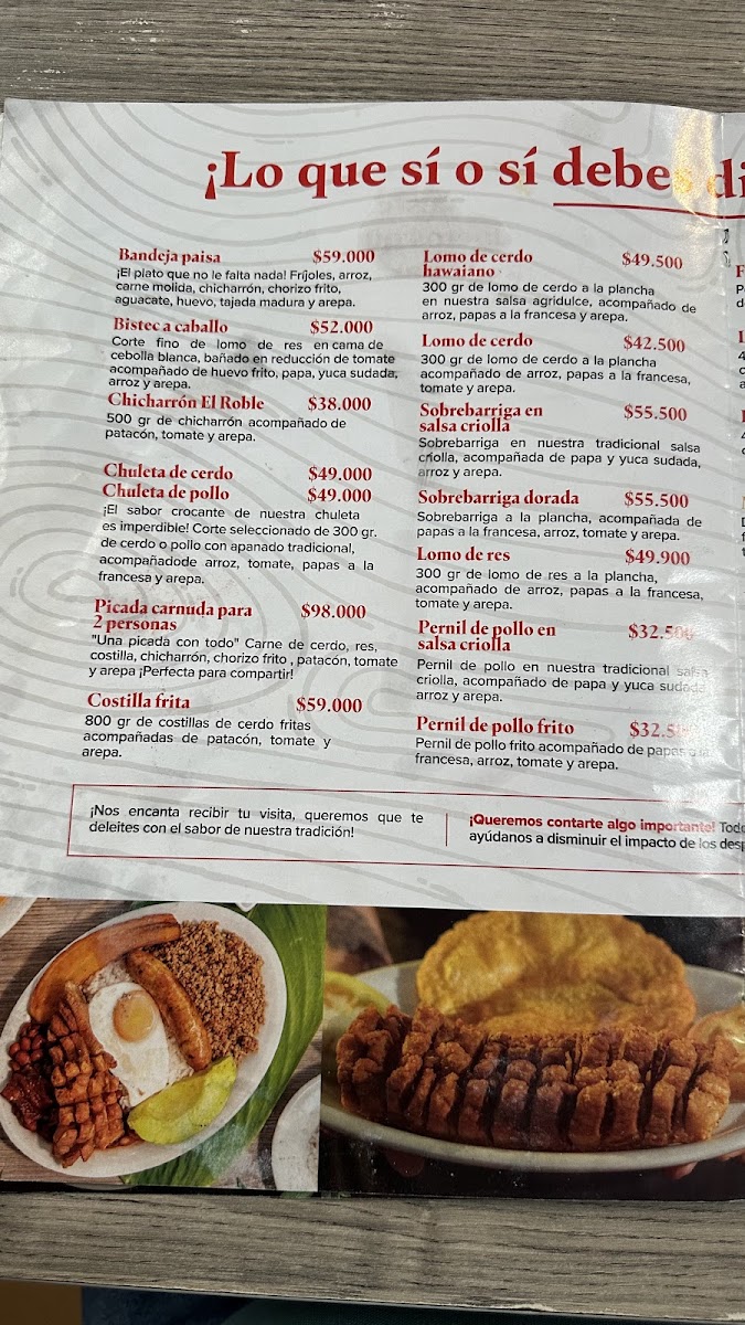El Roble Photo Menu 6