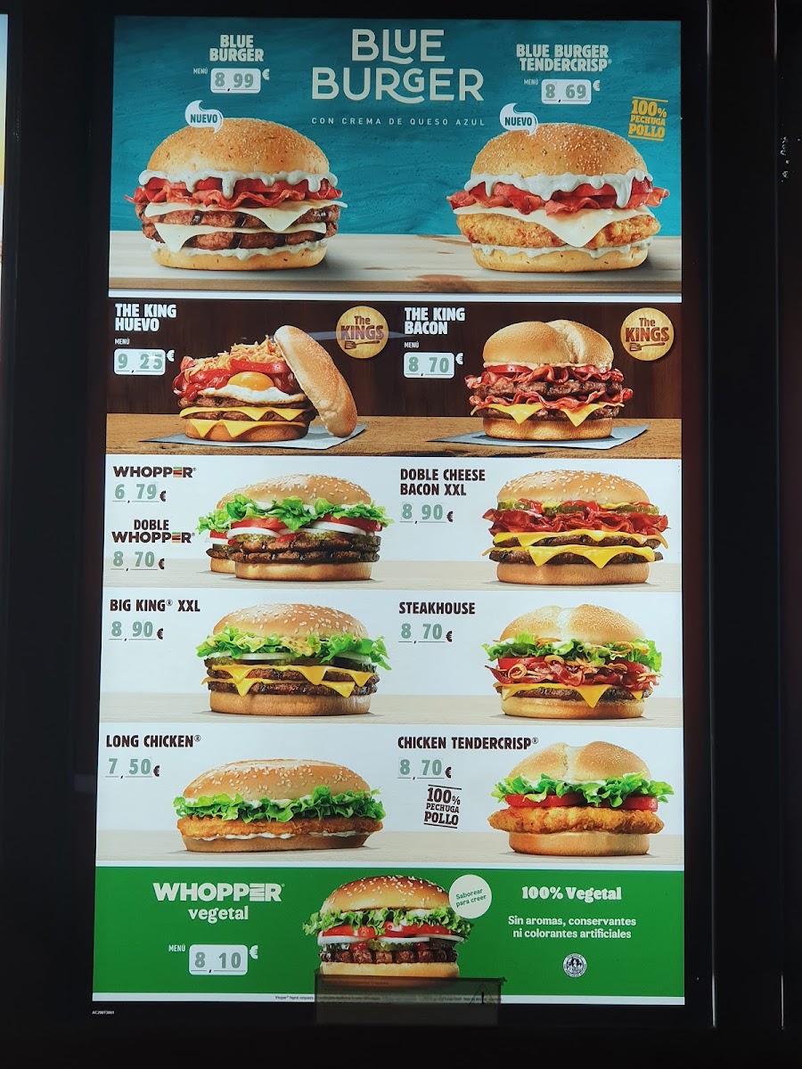 Burger King Photo Menu 1