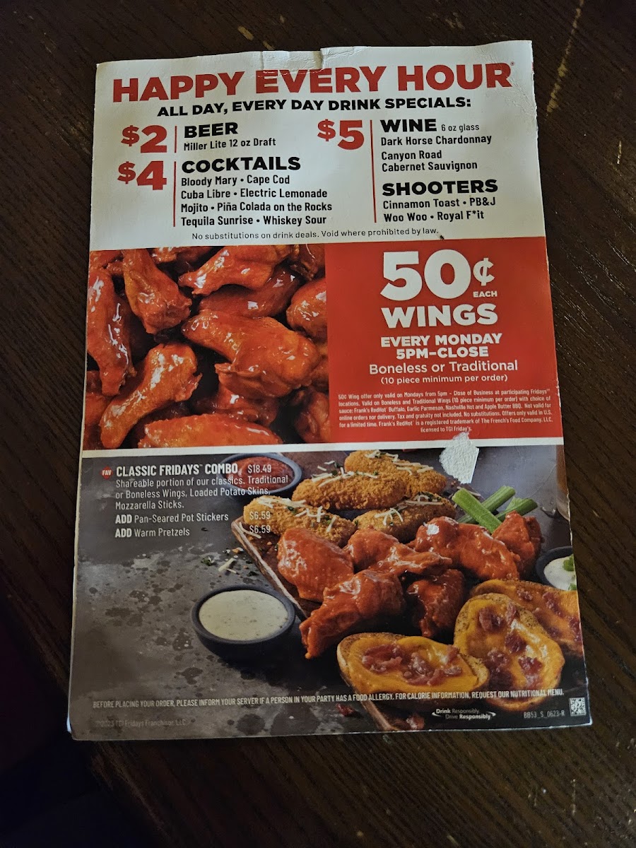 TGI Fridays Photo Menu 5