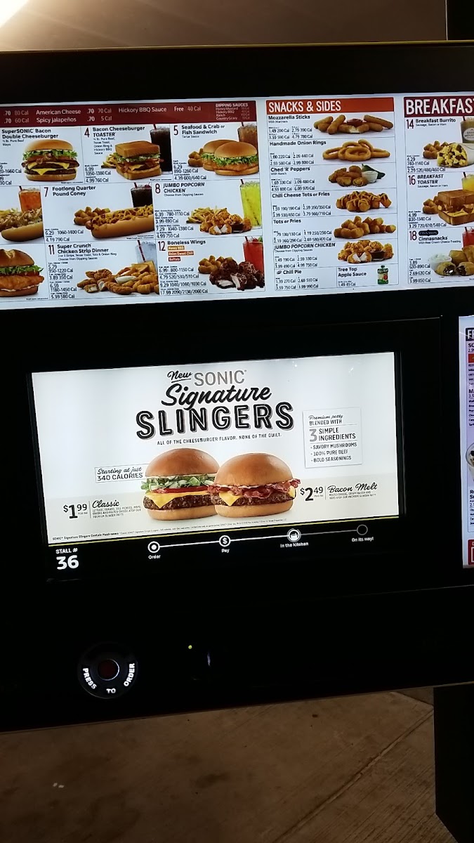 Sonic Drive-In Photo Menu 2