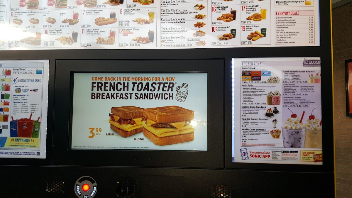 Sonic Drive-In Photo Menu 3