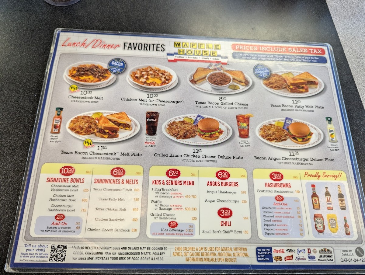 Waffle House Photo Menu 2