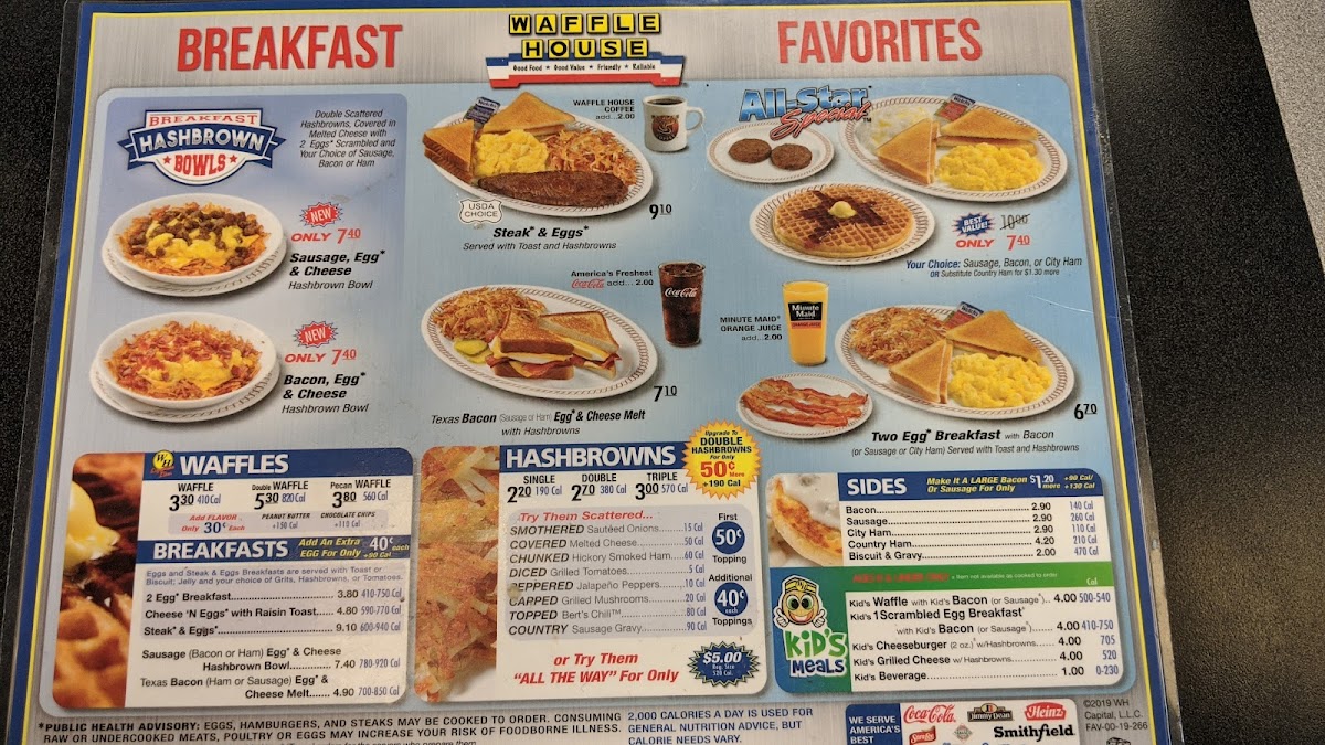 Waffle House Photo Menu 3