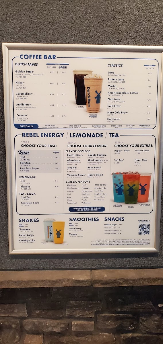 Dutch Bros Coffee Photo Menu 2