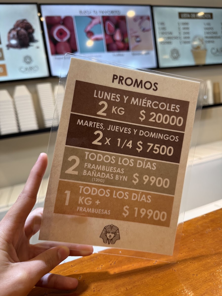 Cairo Helados & Café Photo Menu 4