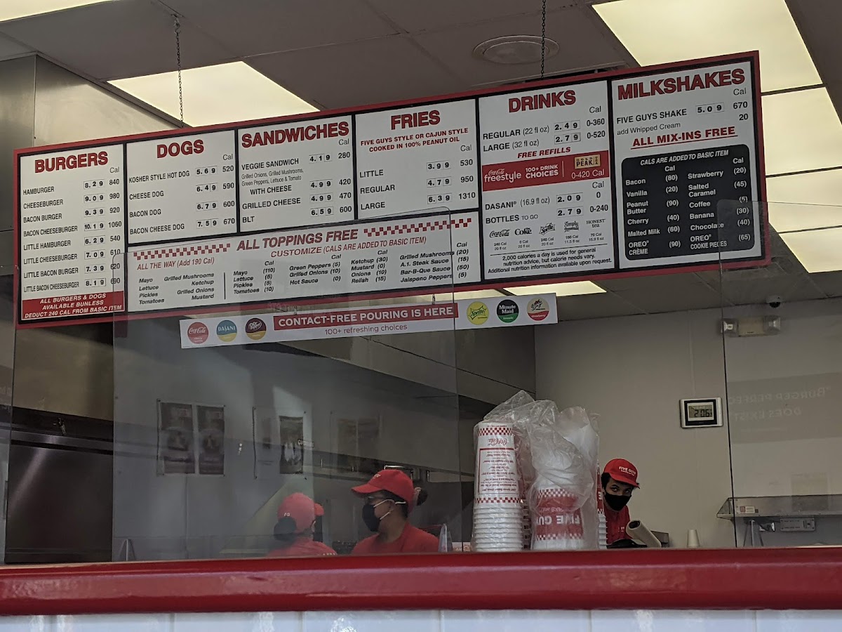 Five Guys Photo Menu 1
