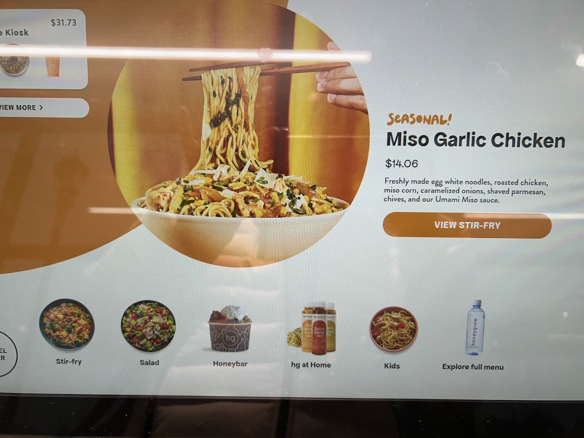 honeygrow Photo Menu 1