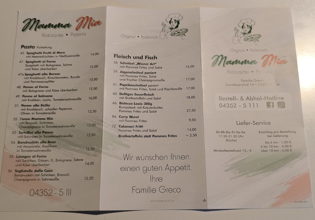 Die Kate Mama Mia Photo Menu 5