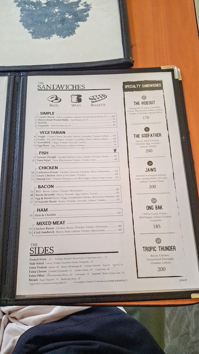 The Hideout Photo Menu 10