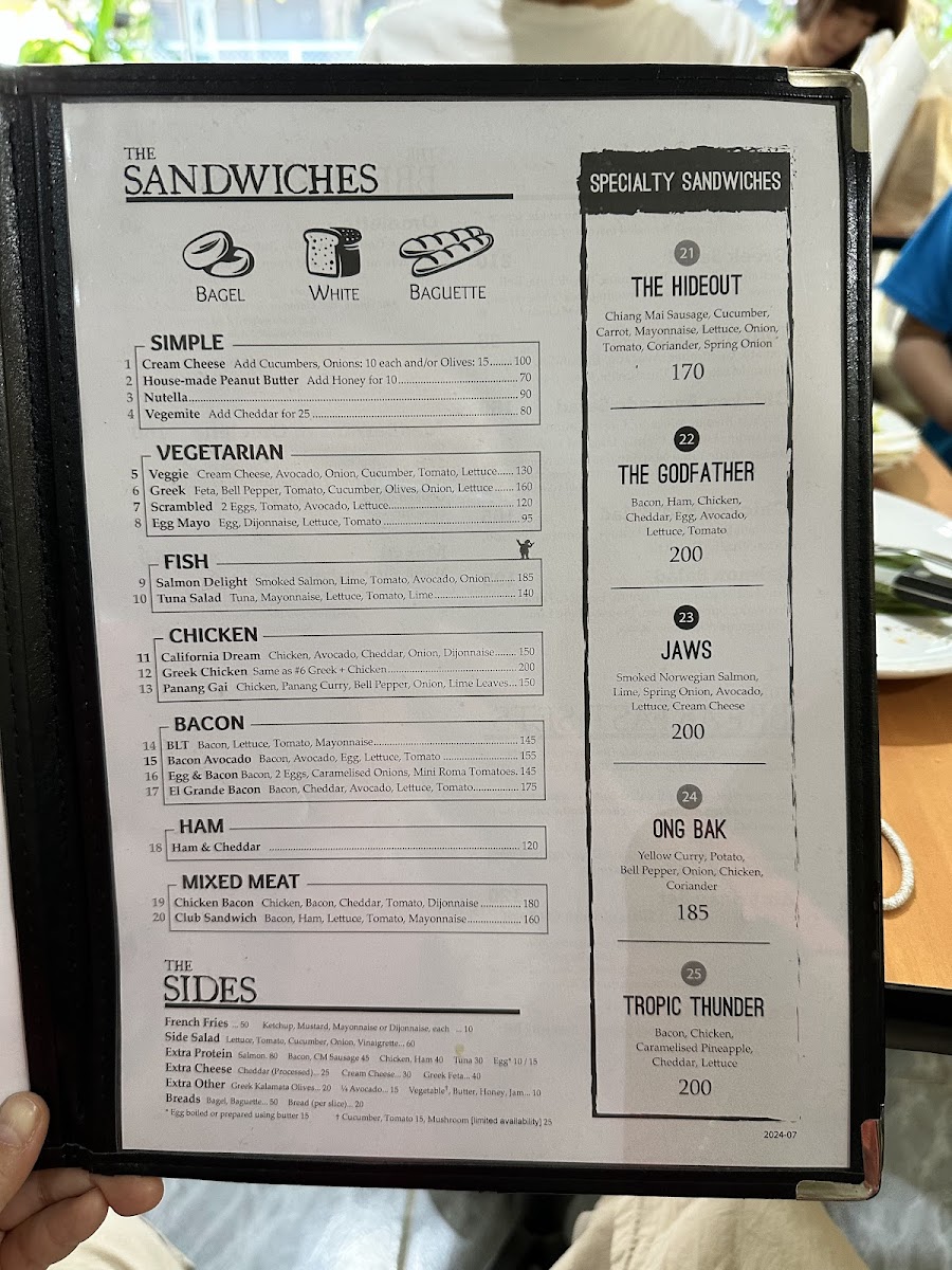 The Hideout Photo Menu 4