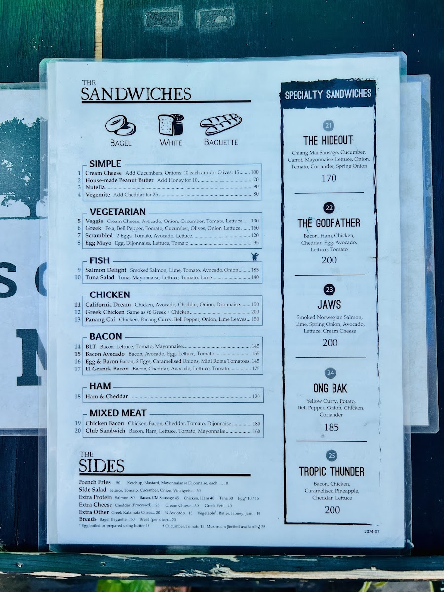 The Hideout Photo Menu 7