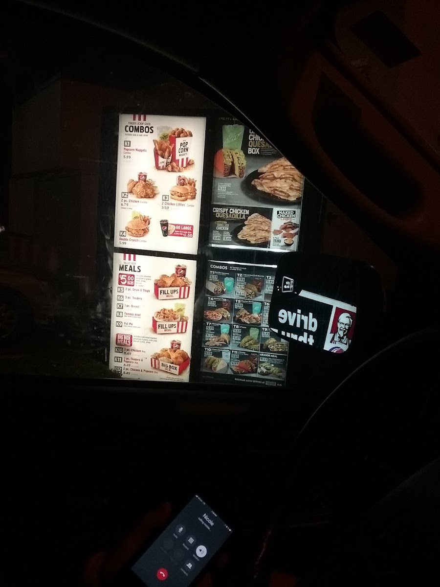 KFC Photo Menu 1
