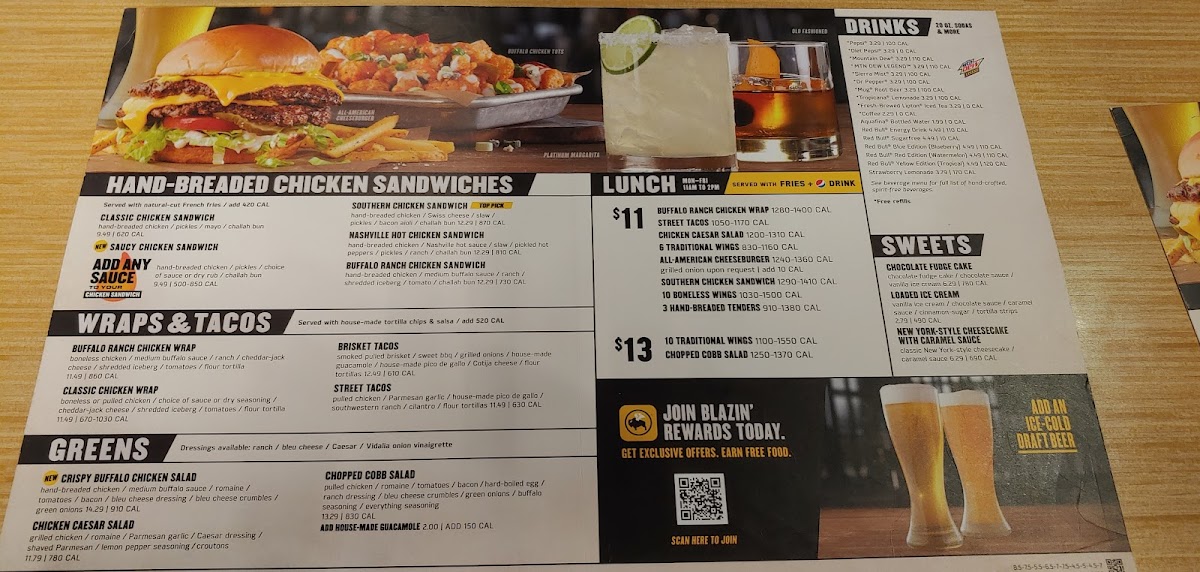 Buffalo Wild Wings Photo Menu 1