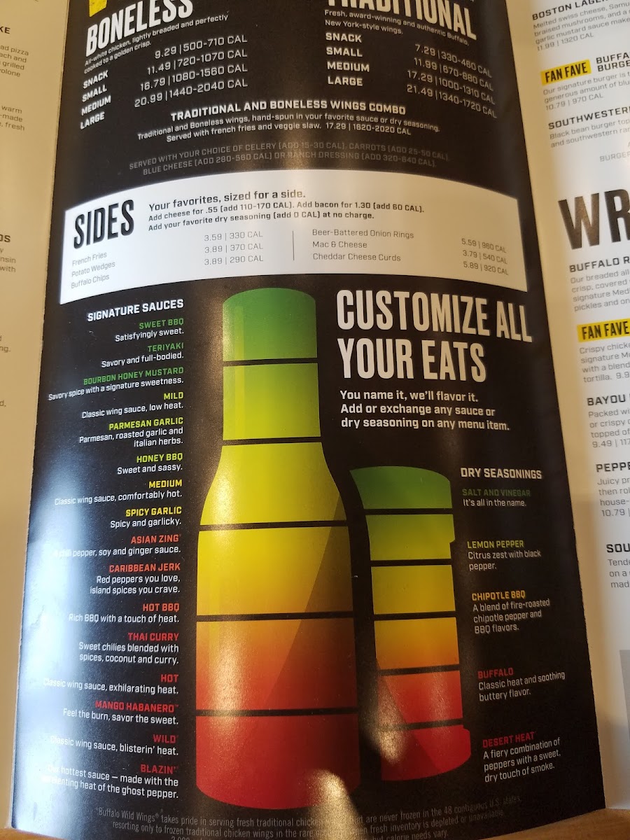 Buffalo Wild Wings Photo Menu 10