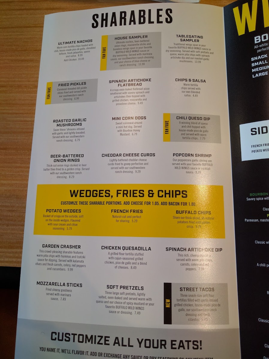 Buffalo Wild Wings Photo Menu 8